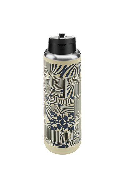 Nike Stainless Steel Recharge Straw Bottle 32 Oz Unisex Krem Çelik Antrenman ...