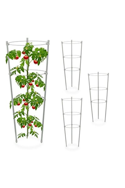 Relaxdays Set de 4 spalieri, Relaxdays, 45 cm, gri