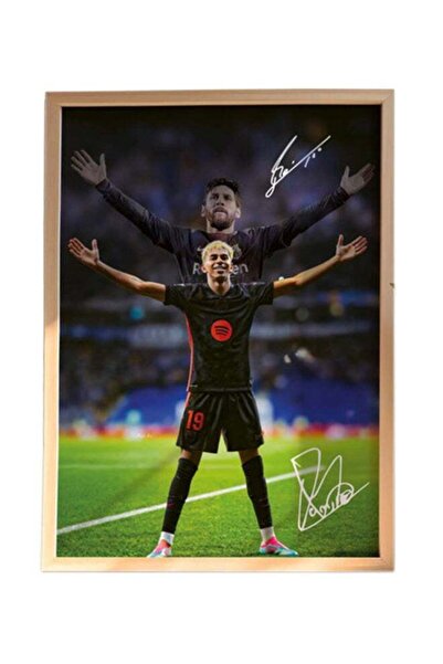 Boomah Accessories Lamine Yamal and Lionel Messi Barcelona Printed Autograph ...