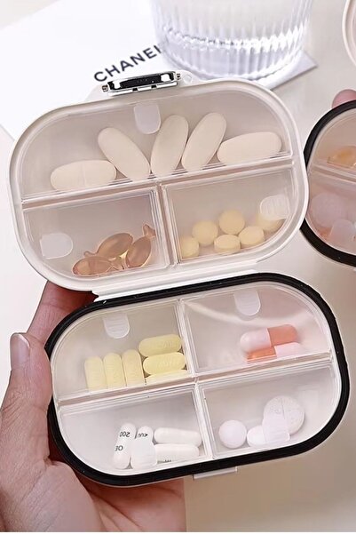 Kitchen Beauty Taşınabilir İlaç Kutusu Bölmeli Büyük İlaç Kutusu 7 gün Hap Sa...