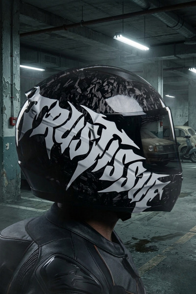 Banxtre Motosiklet ve Kask için Gotik Yazı Tipiyle Trust İssue Sticker Etiket...