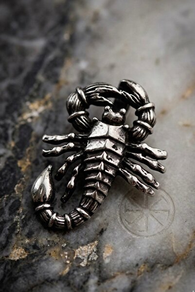 Ebrar Silver Gümüş Akrep Kolye Ucu 925 Ayar Gümüş Akrep Figürlü Unisex Kolye Ucu