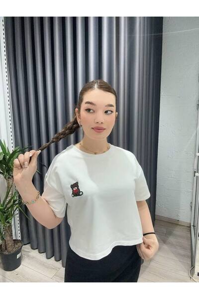 IŞILDA FASHION Με αρκουδάκι λεπτομέρεια κεντήματος Κοντό