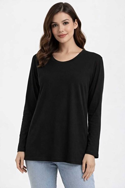 ahsegiyim Black Long Sleeve T-Shirt