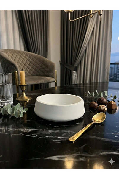 Modern Dekoratif Kase – Taş Görünümlü Minimal Salon ve Sehpa Dekoru Çok Amaçlı