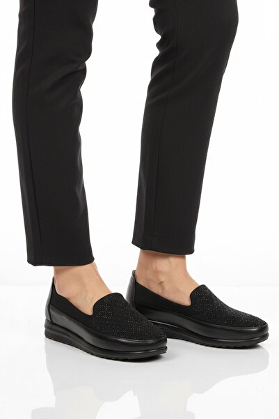 Aspor Black Gel Sole Women's Casual Shoes