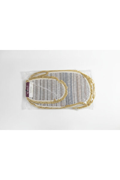 YAZICI Set de toaletă oval cu ciucuri din 2 piese 60x100 + 50x60 – Set de tal...