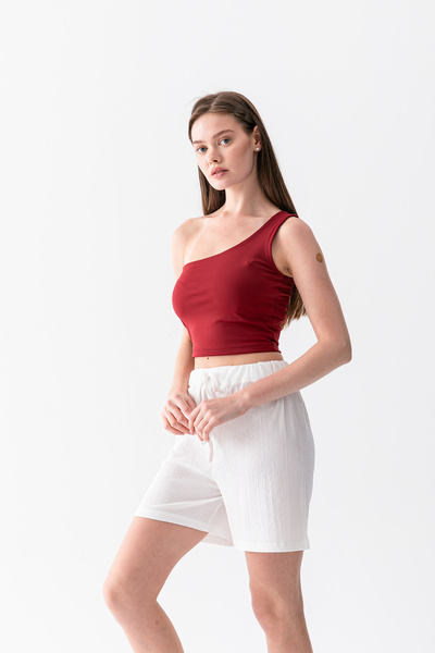 Wega Moda Women's Lace-Up Summer Shorts – Relaxed Fit Casual Short Pants, Poc...