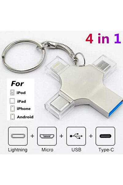 hesaplisiburada Tablet ve Telefon Uyumlu 64 GB 4 In 1 Flash Disk