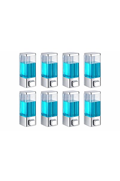 seahome 8 Pieces Adhesive Wall Mounted Bathroom and Kitchen Manual Liquid Soa...