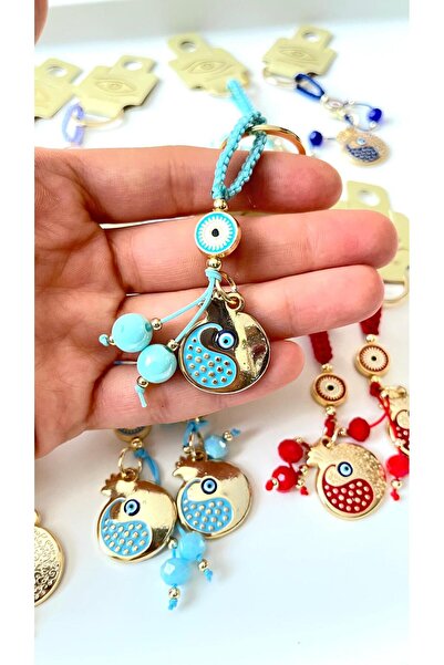 Cassime Μπρελόκ με μοτίβο τυρκουάζ ρόδι και επίχρυσο σχέδιο  "Eid al-Fitr "