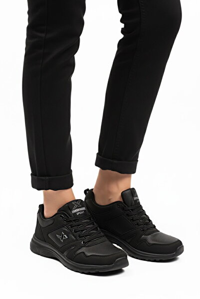 Aspor Black Unisex Sports Shoes