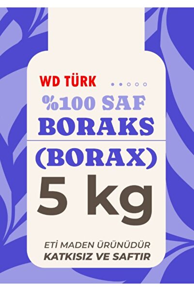 WD Türk Boraks 5 kg %100 Saf ve Doğal