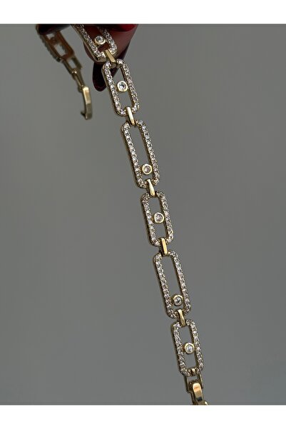 VİP AKSESUARRR KADIN MARKA TASARIM GOLD TAŞLI BİLEKLİK