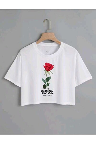 DİVİN Tricou alb cu inscripția Merci în stil francez