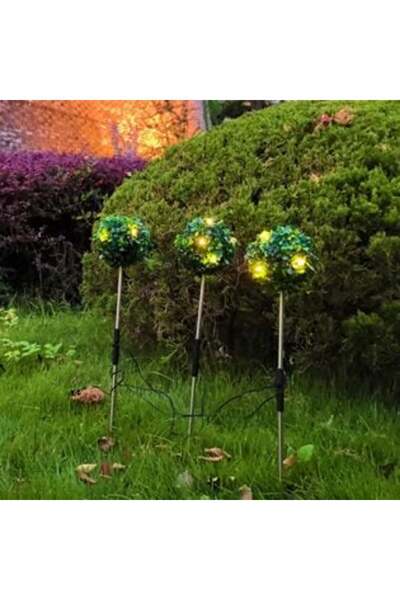 OEM Solar Stick Lamp with Leaves - 3 pcs