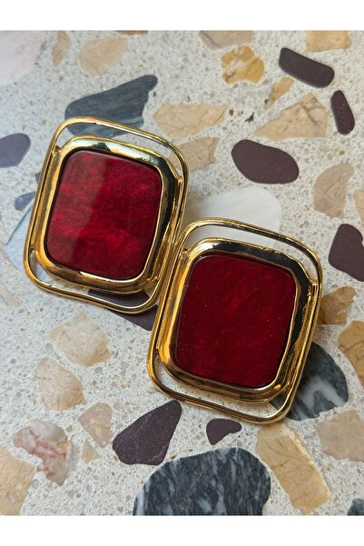 ESMECO Colorful Enamel Gold Detail Earrings