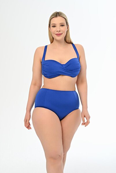 AQUAVİVA Set bikini Carlotta Drapeli talie înaltă pentru femei, mărime mare a...