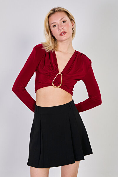 BARRELS AND OIL Γυναικείο Με βάτες Δερμάτινο n Μακρυμάνικο κορμάκι με λαιμόκο...