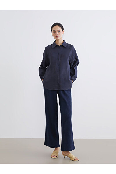 LC Waikiki Rmz Gi̇yi̇m Farkiyla Women's Muslin Pants with Waist Cord