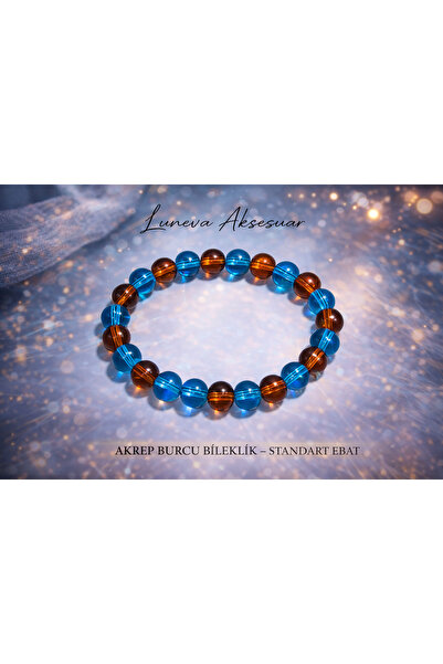 LUNEVA AKSESUAR Zodiac Bracelet – Elastic Beaded Bracelet – with 12 Zodiac Op...