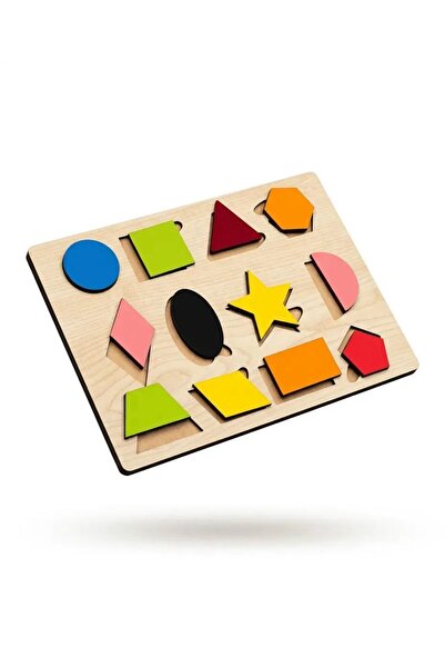 YPC STORE Ahşap Eğitici Oyuncak Montessori Şekil Eşleştirme Oyuncağı Renk ve ...