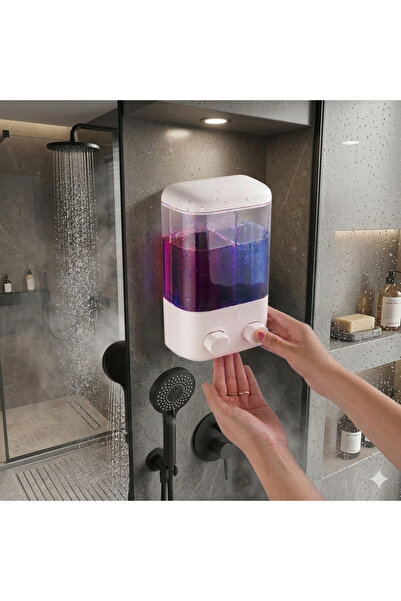 seahome 1 Piece Shower Cabin Bathroom Soap Dispenser Adhesive 1000 ml Push Bu...