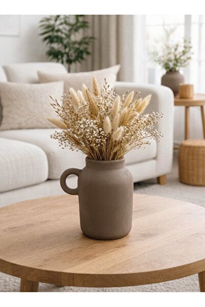 Nuoves Decorative Vase with Textured Handle