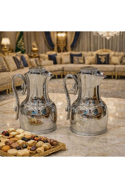 sahal aloula طقم ترامس شهد فضي لماع 1 لتر