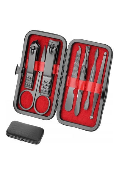 vaen 7 Parça Manikür ve Pedikür Seti, Taşıma Çantalı, Erkek, Kadın, Seyehat T...