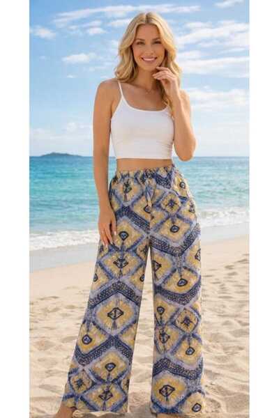 forte bella Patterned Casual Viscose Trend Pants