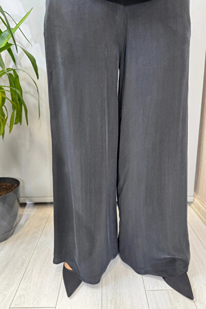 MISS DALIDA T26Y-7010 Cupro Pocketed Trouser Skirt Black T26Y-7010