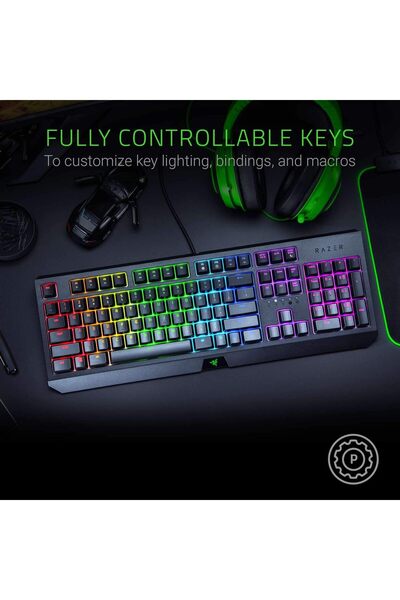 RAZER BlackWidow Mechanical Gaming Keyboard: Green Mechanical Switches, Tacti...