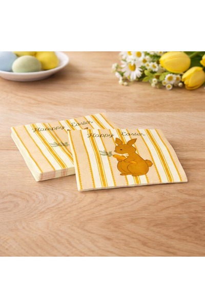 alenked Easter Bunny Themed Party Napkin 33X33 cm Spring Concept Table Napkin...