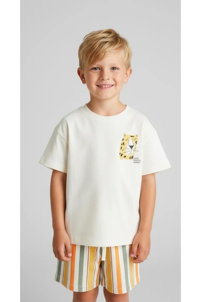 Yerli Tiger Pattern Top and Bottom Unisex Summer Set