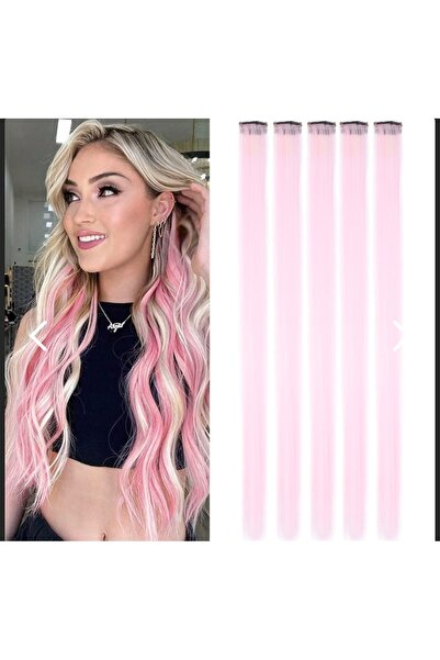 Handmade Renkli çıt çıt , Pembe sentetik çıt çıt 5 adet