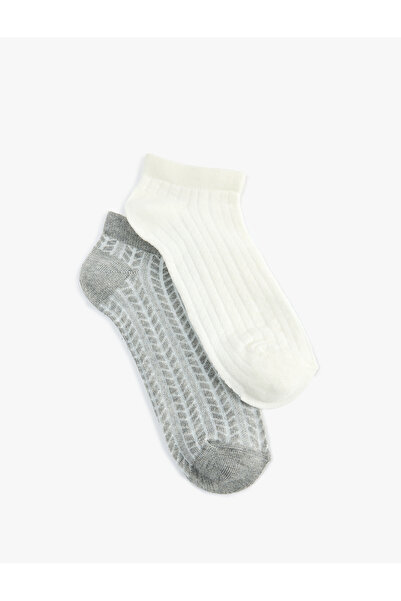 Koton Textured Set of 2 Booties Socks