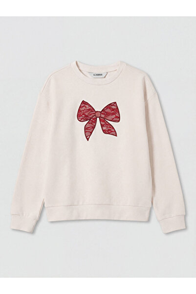 LC Waikiki Embroidered Girls' Sweatshirt and Sweatpants