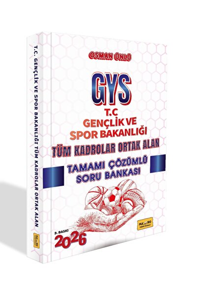 Makro Kitabevi Yayınları 2026 GYS Gençlik ve Spor Bakanlığı Tüm Kadrolar Orta...