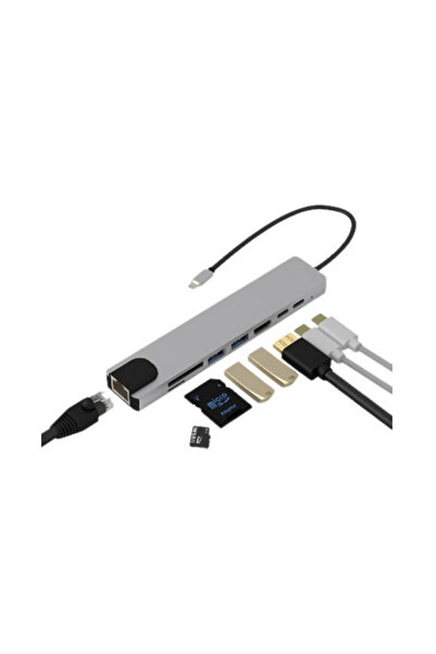 esplendor USB C Multiport Adapter HDMI USB Ethernet Sd Card Hub