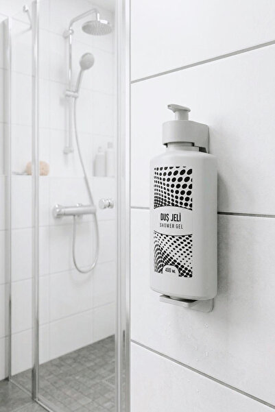 Hyd 1 Adet Özel Kilitli Duvara Asma Aparatlı 400 ml Sıvı Deterjanlık Duş Jeli...