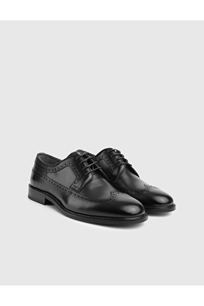 İLVİ Pieter Genuine Leather Black Men's Classic Shoes