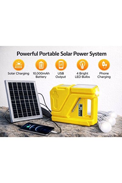Generic Solar Lighting System with 12W Solar Panel, 10000mAh Lithium Battery,...