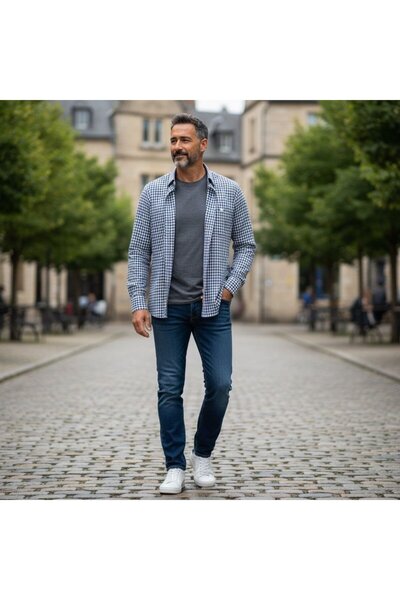 EREN STYLE Long Sleeve Linen Linen Classic Shirts That Can Be Worn in Cotton ...