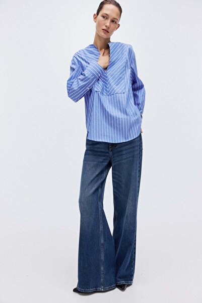 H&M قميص قطني كبير الحجم