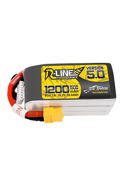 R-Line V5 1200mAh 22.2V 150C 6S Lipo Batarya XT60 Plug