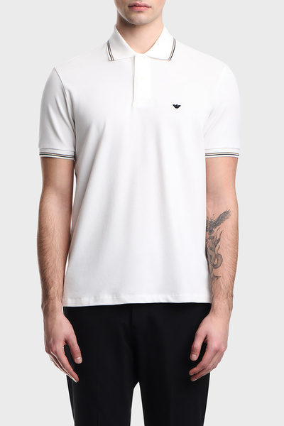 Emporio Armani Pamuklu Regular Fit Logolu Düğmeli Polo Erkek POLO EM004606 AF...