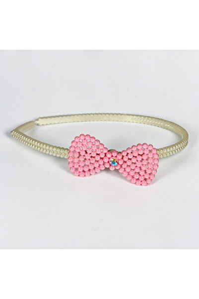 Zey-Al Girl's Bowknot Plastic Pearl Crown |   Colorful Beaded Hair Bands