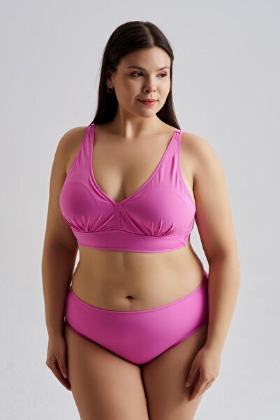 AQUAVİVA Set bikini Valeria efect modelator pentru femei, mărime mare, liliac