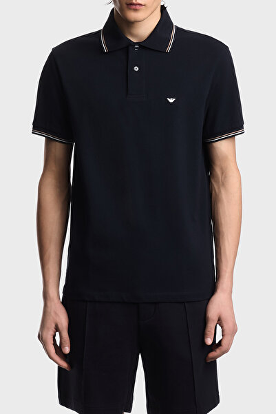 Emporio Armani Pamuklu Regular Fit Logolu Düğmeli Polo Erkek POLO EM004606 AF...
